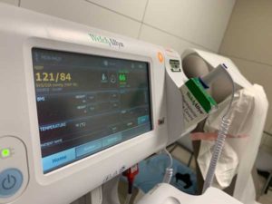 vitals monitor in a hospital